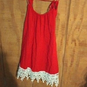 Red tank top